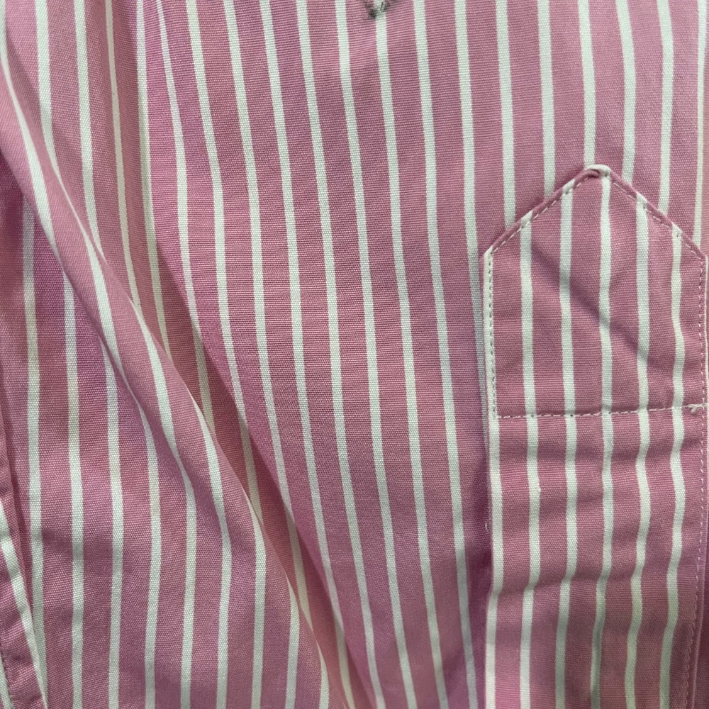 RALPH LAUREN CUSTOM FIT PINK & WHITE STRIPED BUTTON DOWN DRESS SHIRT - Picture 6 of 14
